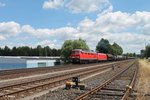 233 525-5 zieht die 145 010 und den 51722 NNR - LLE Frankenwald Umleiter durch Pechbrunn.