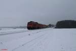 233 525-5 + 185 150 + 705 202 und 705 202 mit dem EZ 51724 NNR - LL bei Oberteich.