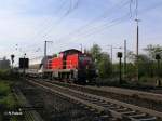 294 701-8 fhrt in regensburg ost mit einem bergabezug aus Sal(donau) ein.