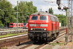 BR 218 401-8 von DB Gebrauchtzug als Lz bei der Durchfahrt HH-Bergedorf in Richtung Hamburg Hbf. 9.Juli 2025