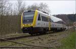50 Jahre EFZ.

Zwischenrein fährt 612 069 auf dem Weg nach Ulm bei Inzighofen durch. April 2023.