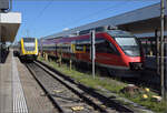 644 058 und 612 071 in Basel bad. Bf. Juli 2024.