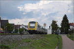 612 105 und 612 107 am künftigen Haltepunkt Warmbach.