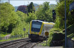 612 019 und 612 136 in Laufenburg (Baden). April 2026.