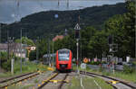 622 038 und 623 010 in Weinheim. Juli 2024.