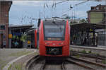 623 010 und 622 038 (im Bild) in Weinheim. Juli 2024.