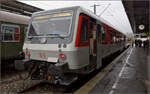 Der Intercity vom Hindenburgdamm 628 507 auf einer Interbahnsteigmission in Rottweil. Oktober 2026.
