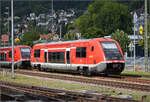 641 008 parkt in Waldshut und wurde extra für mich fast 2 Minuten exklusiv von Petrus theatralisch angestrahlt, während rundherum weitgehend alles dunkel blieb. August 2025.