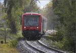 Das Warten auf den verspäteten Dampfzug. 650 104 und 650 119 jetzt nach Radolfzell. Dummerweise brachte der Zug starken Regen mit. Sipplingen, Oktober 2023.
