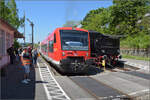 650 115, 650 102, ein unbekannt gebliebener RS1 und 650 108 auf dem Weg nach Friedrichshafen.