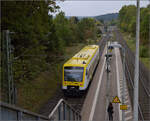 Der RS1 BR 650 der SWEG VT 232 auf dem Weg nach Immendingen. Rottweil-Saline, Oktober 2026.