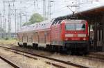 143 074-3 mit dem RE 36069 in Stendal weiter nach Magdeburg.