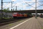 Eine DB BR 185 282-1 mit Containerzug am 11.06.2011 in Hamburg Harburg