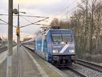101 133-7 mit einen Leeren Sonderzug aus Magdeburg in Richtung Wunstorf durch Dedessen-Gümmer am 01.Februar 2025