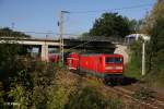 112 116-9 fhrt mit dem RE1 RE18171 nach Frankfurt/Oder bei Frankfurt/Oder Nuhnen vorbei. 06.10.11