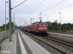 112 189-6 verlsst Jacobsdorf(Mark) mit ein RE1 Brandenburg HBf.