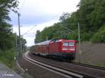 114 031-8 schiebt bei Frankfurt/Oder Rosengarten den RE38018 Magdeburg HBF.