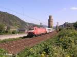 120 126-8 verlsst Oberwesel mit den IC 2024 Stuttgart – Mnster.