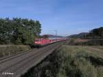 143 240-0 als RB32142 Regensburg – Neumarkt(Oberpfalz) bei Darshofen.