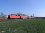 143 959-5 zieht bei Podelwitz die RB 26144 Leipzig - Lutherstadt Wittenberg.