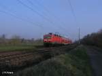 143 155-0 zieht den RE18209 nach Cottbus als RB 11 bei Eisenhttenstadt.