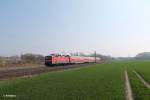 143 857-1 als RB 26112 Leipzig HBF - Dessau bei Podelwitz.