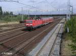 143 251-7 durchfhrt Eisenhttenstadt mit den RB11 Cottbus.