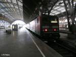 143 011-5 steht im Leipzig HBF mit der RB 130 26755 Zwickau(HBF).