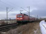 Nachschuss von 143 844-9 als S10 Halle/Saale bei Schkeuditz West.