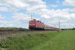 143 914-0 schiebt die S2 39625 Roth - Altdorf bei Nürnberg bei Winkelhaid.