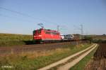 151 165-8 mit gemischten Gterzug aus Seelze - Mnchen Nord bei Treuchtlingen.