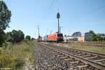 152 139-2 zieht mit einem Containerzug nach Regensburg Ost durch Nürnberg Hohe Marter.