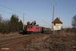 155 028-4 mit Coiltransportzug bei Frankfurt/Oder Nuhnen.