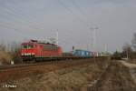 155 272-8 mit Containerzug bei Frankfurt/Oder Nuhnen.