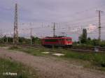 155 079-7 verlsst Frankfurt/Oder auf dem Weg zur Oderbrcke.