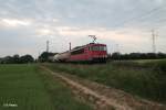 155 085-4 zieht einen gemischten Güterzug bei der Stromkreistrennstelle Bischofsheim. 22.05.15