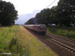 180 006-9 zieht bei Jacobsdorf(Markt) den EC47 nach Warschau. 19.07.08