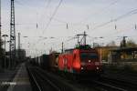 185 118-7 mit LKW-Walter am Heimeranplatz in Mnchen.