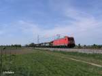 185 381-1 mit leeren BMW-Zug nach Passau bei Moosham.