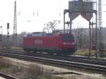 185 176-5 kommt solo von der oderbrcke zurck in Frankfurt/Oder eingefahren.12.03.07