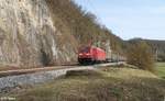 185 237-5 mit dem KLZ 43980 Wels - Neuss Gbf Wenzel auf der Donautal-Bahn bei den Mattinger Hänge.