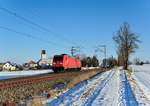 185 361-3 als Lz bei Mossham in Richtung Regensburg.