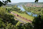 Eine unbekannte 185iger mit ihrem Mischer zwischen Himmelstadt und Karlstadt nordwärts.