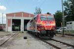 Die neue Werbelok von DB Cargo in Nürnberg.