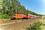 185 263-1 wird von 442 750 als S3 39352 Neumarkt/Oberpfalz - Nürnberg in Ochenbruck.