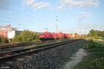 185 272-2 mit einem Containerzug in Richtung Fürth bei Hohe Marta.