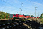 185 168-2 mit einem langen Autotransportzug in Nürnberg Hohe Marta.