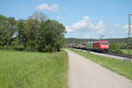 185 219-3 + 185 389  Co2 Frei mit einem Gemischten Güterzug aus Nürnberg nach Passau bei Pölling. 20.05.24