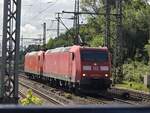 BR 185 050-2 + BR 185 054-4 als Lz bei der Durchfahrt HH-Harburg. 19.06.2025