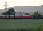 185 137 und 185 115 bei Henschiken, Juni 2025.